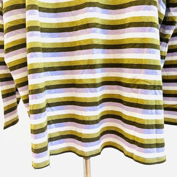 NWT SONOMA Women Long Sleeve Pullover Striped The Everyday Tee Shirt Top Size 5X - Picture 9 of 11